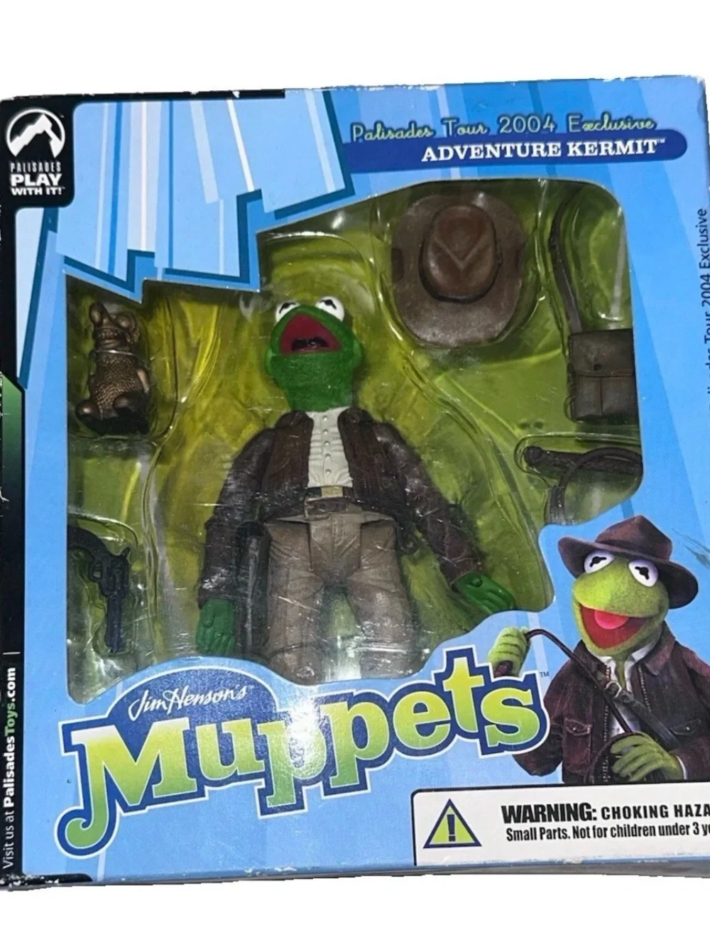 Adventure Kermit Indiana Jones 2004 SDCC Exclusive - New Palisades Muppets